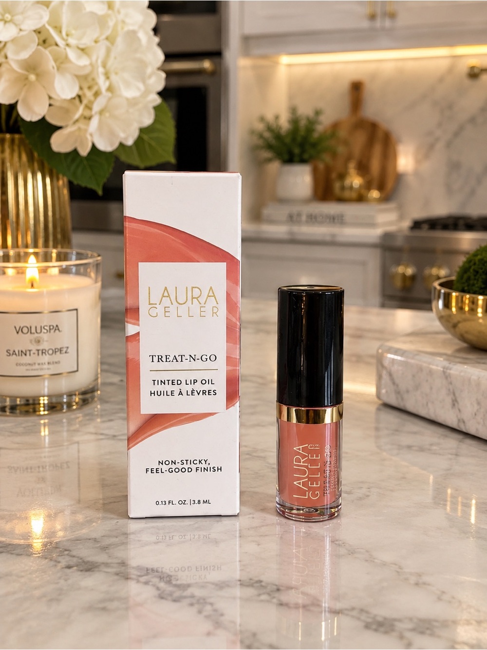 LAURA GELLER Treat N Go Tinted Lip Oil | Hydrating High Shine Crunch Time | NEW